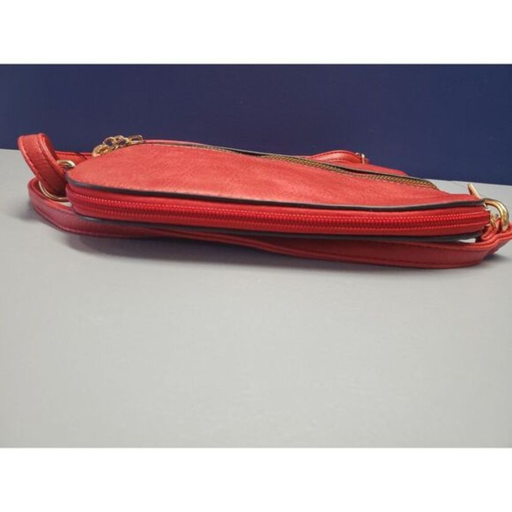DS Bag Crossbody Bags‎ Womens Red Dual Tassel Vegan Shoulder Adjustable Strap - Picture 8 of 12